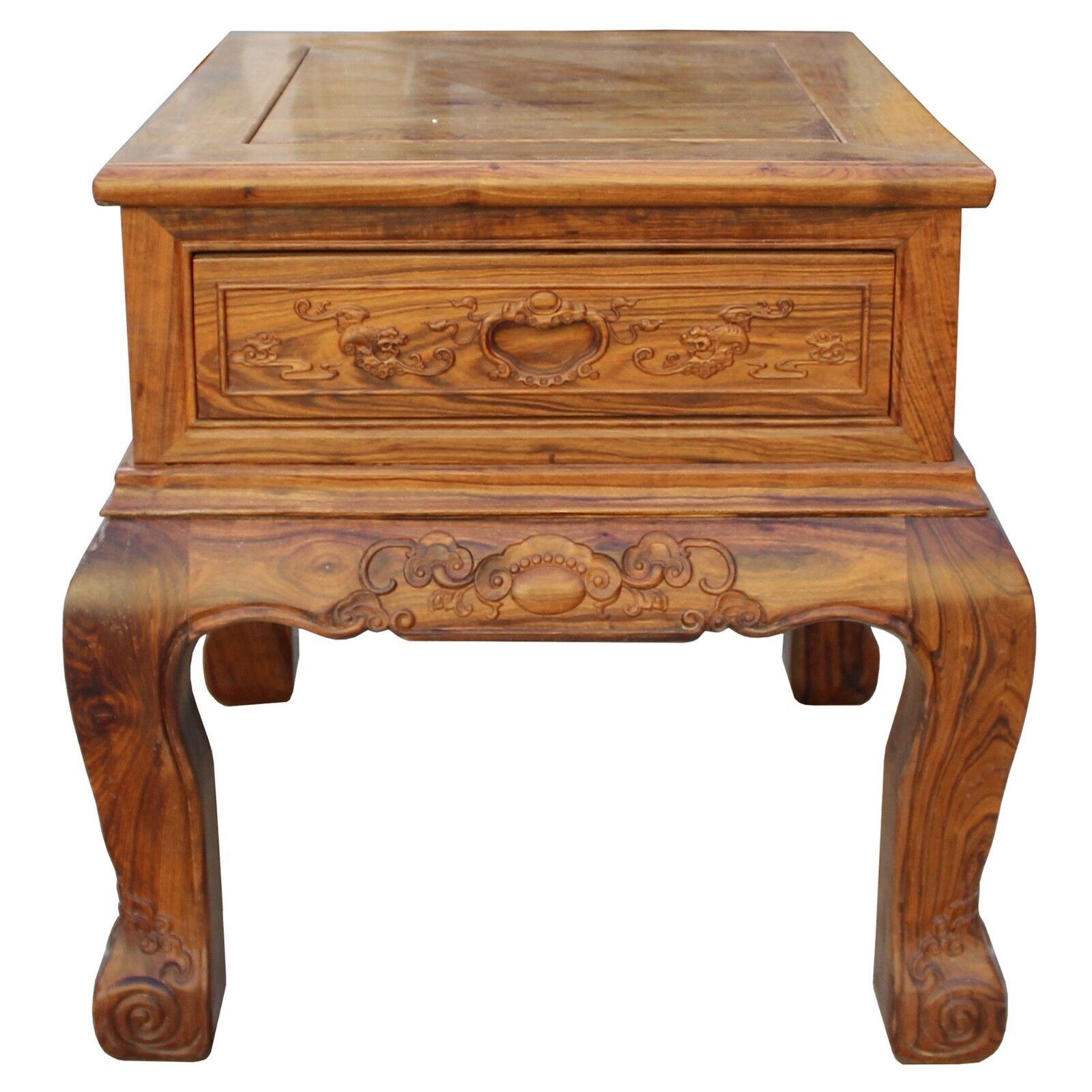 Chinese Oriental Huali Rosewood Flower Motif Tea Table Stand cs4579 Handmade Does Not Apply - фотография #2