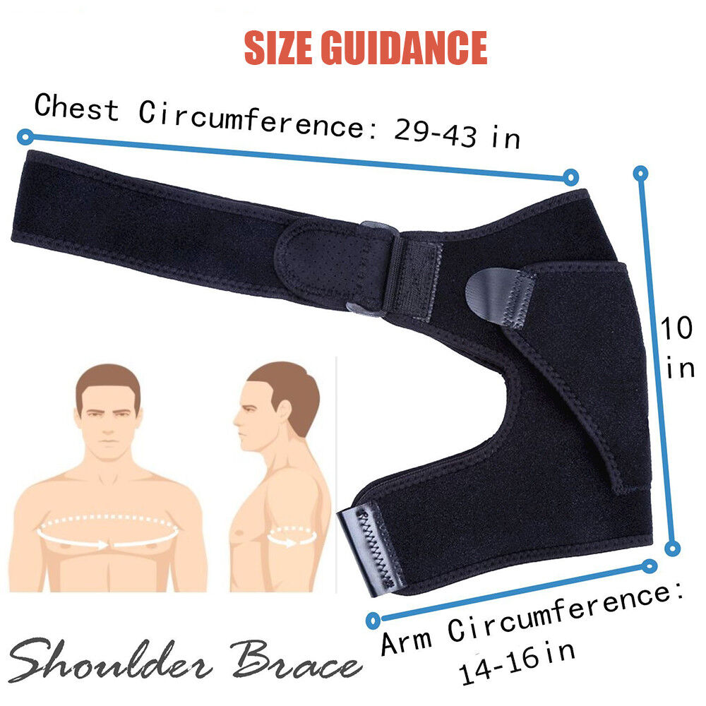Left/Right Shoulder Brace Rotator Cuff Support Relief Pain Adjustable Belt US CFR Does Not Apply - фотография #3