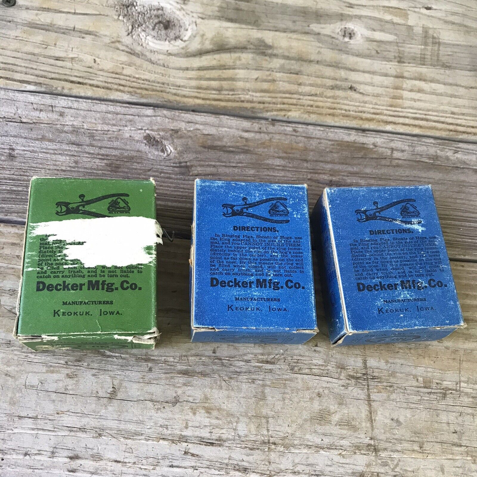 Lot 3 Vintage Decker’s Hump Hill’s Hog Rings No. 2 & 3 Boxes NOS Decker Manufacturing Company Does Not Apply - фотография #6