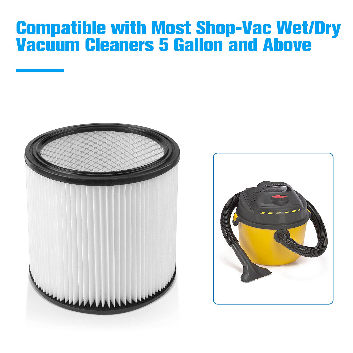 Filter Cartridge For Shop Vac Wet Dry Vacs 90304 9030400 90350 90333 Replacement Housmile For Shop Vac Wet Dry 90304 Filter - фотография #7
