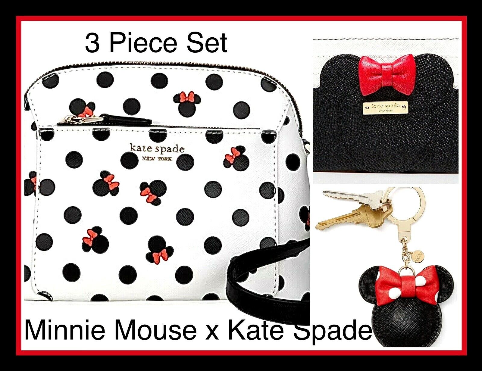 Kate Spade Minnie Mouse Collection + 2020 Disney Parks Icon Crossbody Bag NWT Kate Spade New York PXR00213
