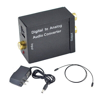 Digital Optical Coax to Analog RCA L/R Audio Converter Adapter with Fiber Cable Unbranded/Generic Does not Apply - фотография #2