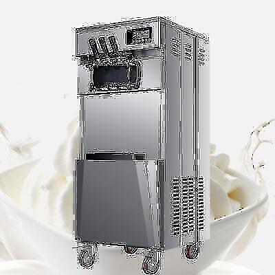 Commercial Ice Cream Maker 3 Flavors Stainless Steel 1850W 20L/H Grade Unbranded Does Not Apply - фотография #2