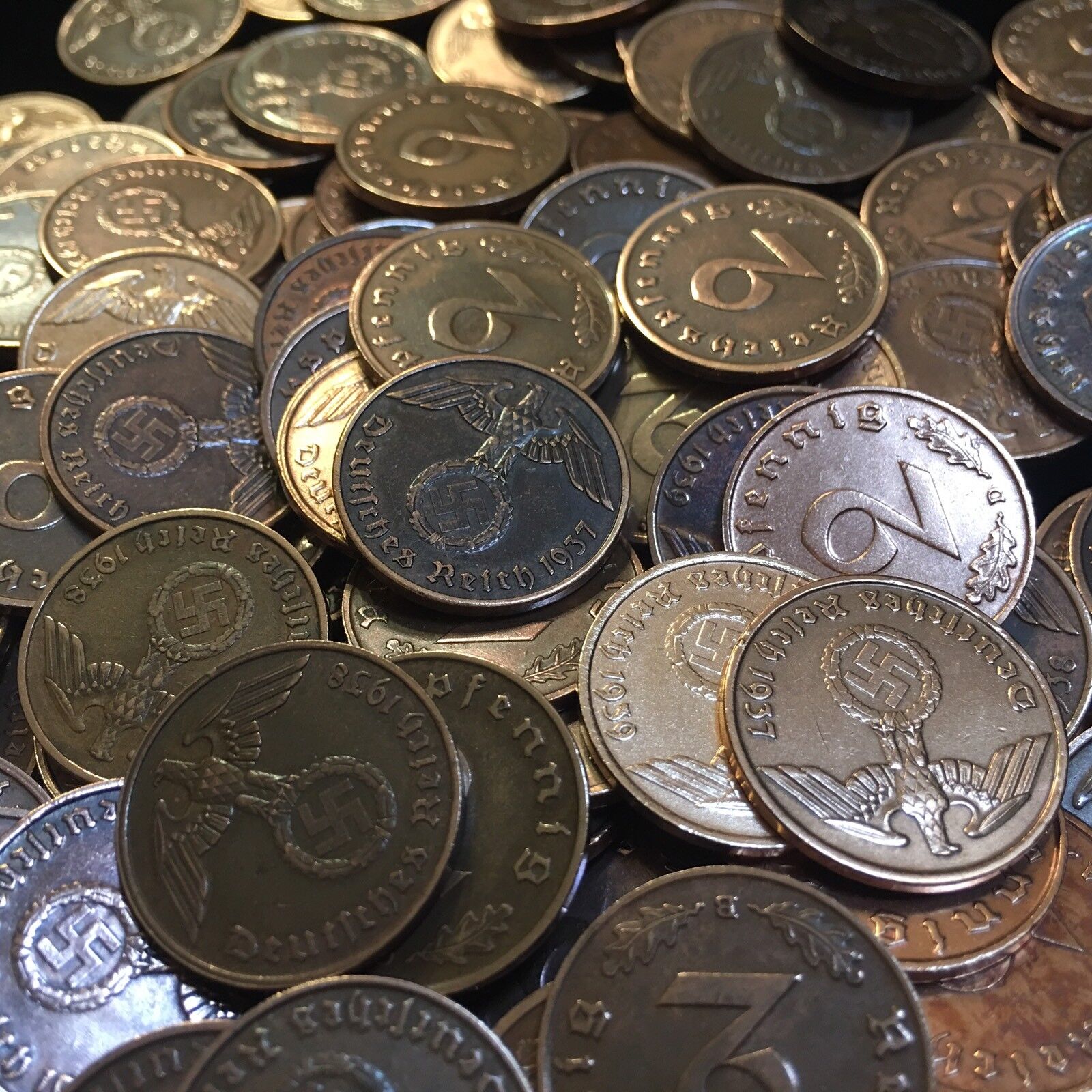 Rare WW2 German 2 RP Reichspfennig 3rd Reich Bronze Nazi Coin Buy 3 Get 1 Free Без бренда - фотография #6