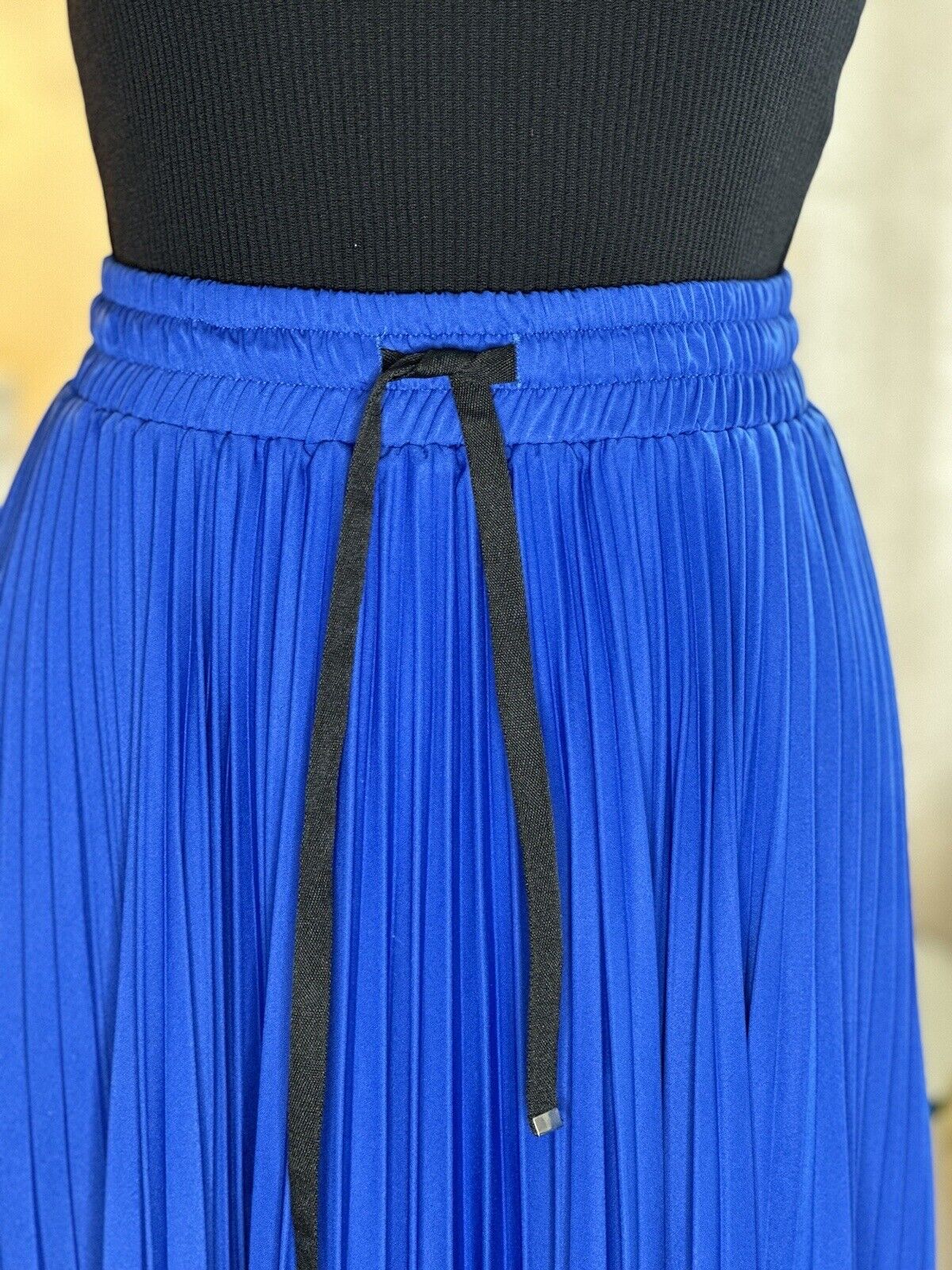 Luxurious Pleated midi satin blue skirt for Women elegant skirt - Brand new Unbranded - фотография #8