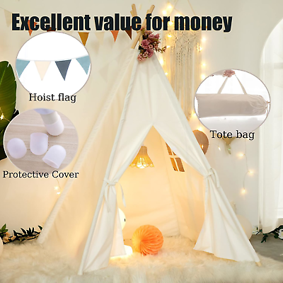 RongFa Teepee Tent for Kids-Portable Children Play Tent Indoor Outdoor White RONGFA Not Applicable - фотография #2