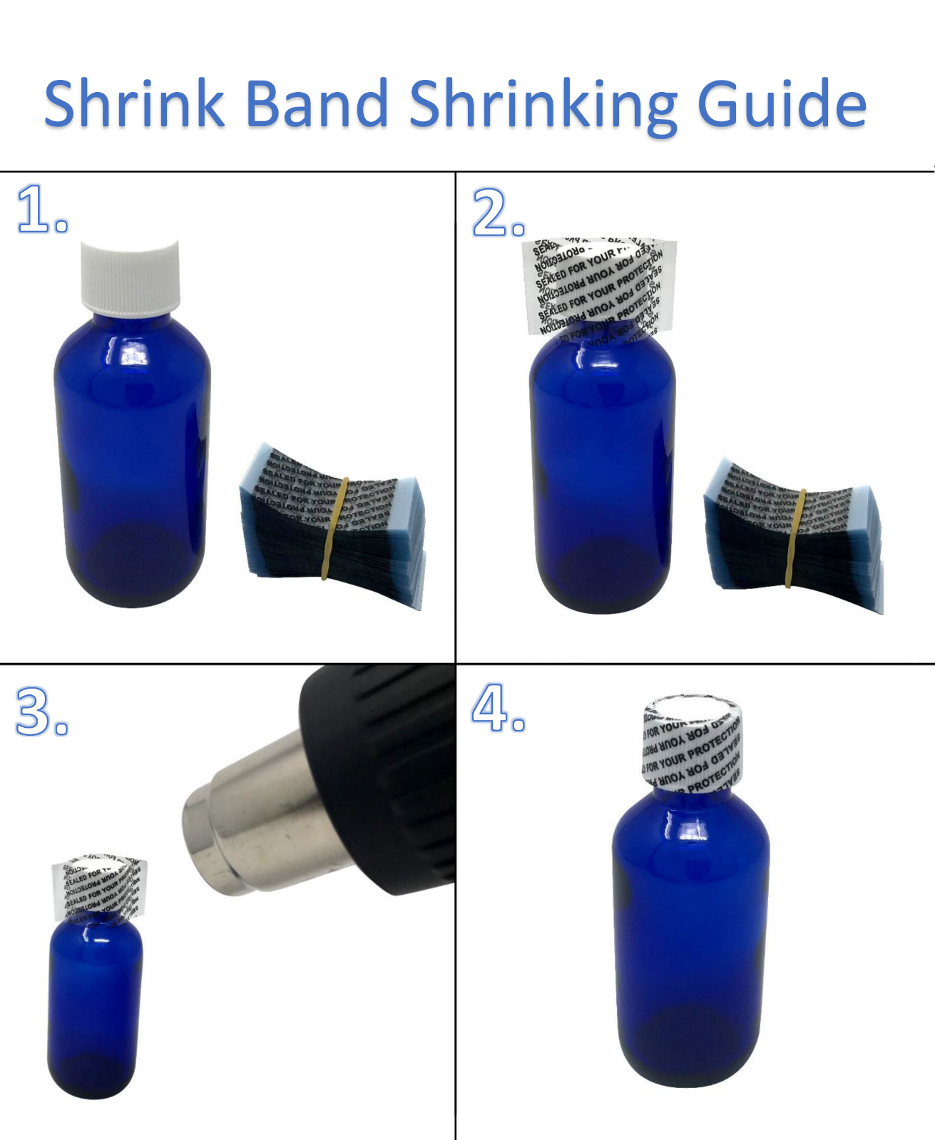 125+ Shrink Wrap Bands Tamper Heat Seal for Lip Balm Tubes, Mason Jars, Bottles Supplement and Supply SP100 - фотография #5