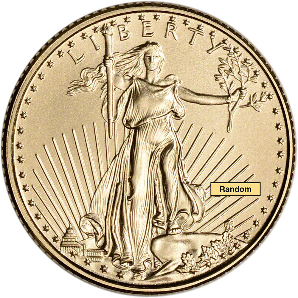 American Gold Eagle (1/10 oz) $5 - BU - Random Date Без бренда