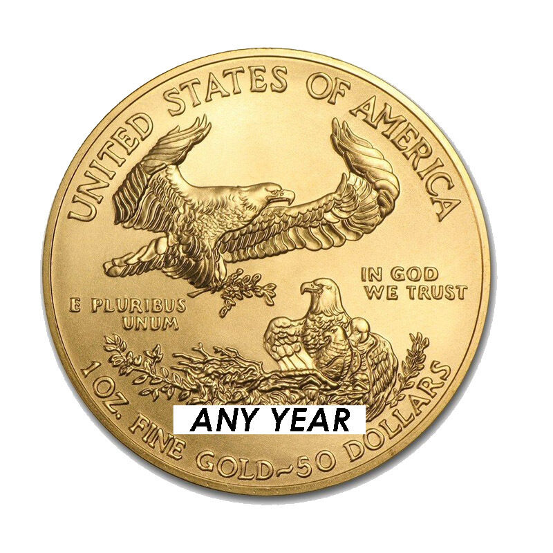 1 oz American Eagle $50 Gold Coin - Random Year US Mint Gold American Eagle 1 oz Без бренда