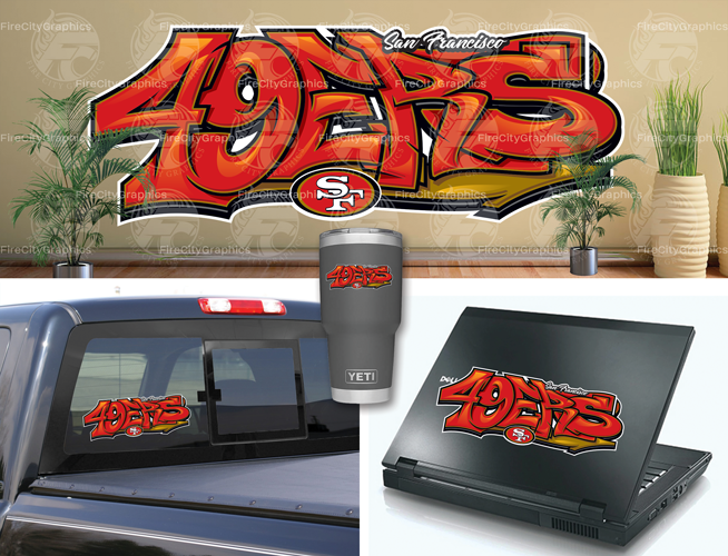 San Francisco 49ers Sticker Decal Graffiti Car Truck Window Wall Laptop Bumper Unbranded - фотография #2