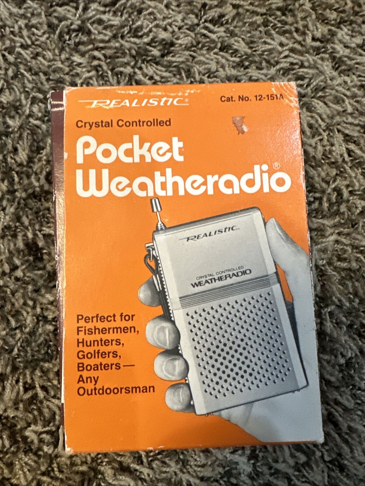 Vintage Realistic 12-151 A Pocket Weather Radio Shack Crystal Controlled NEW Realistic