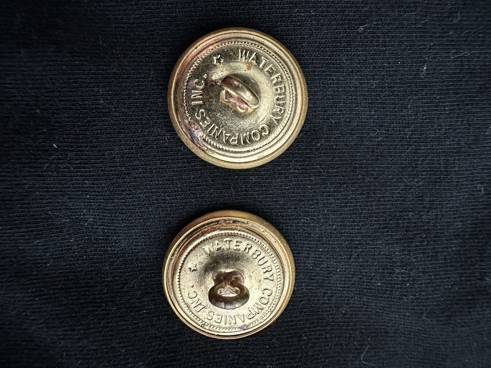 Vintage Military Brass US Navy Waterbury Button Company Uniform Buttons (2) Без бренда - фотография #5