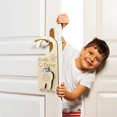 Tooth Fairy Door Hanger with Money Holder Tooth Fairy Pick up Box Encourage Gift Brand: free-space - фотография #4