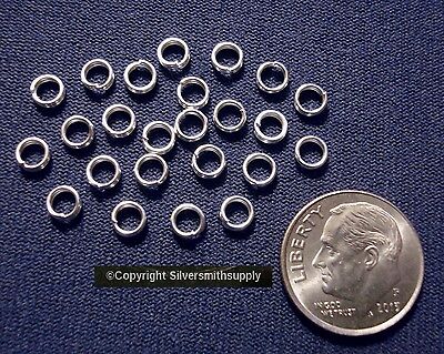 4mm Silver plated split rings jump rings 24 pc clasp or charm attachment  fpc224 Без бренда - фотография #2