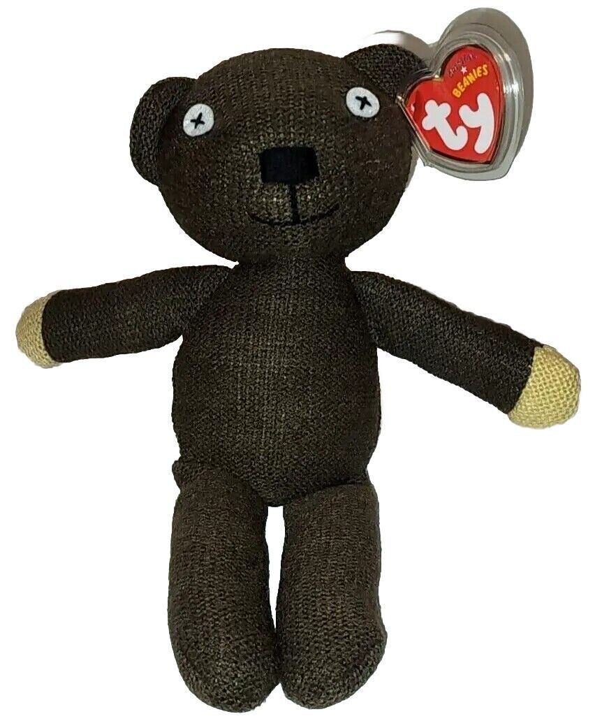 Ty Beanie Baby - MR BEAN'S TEDDY BEAR (UK Exclusive) NEW MINT with MINT TAGS Ty