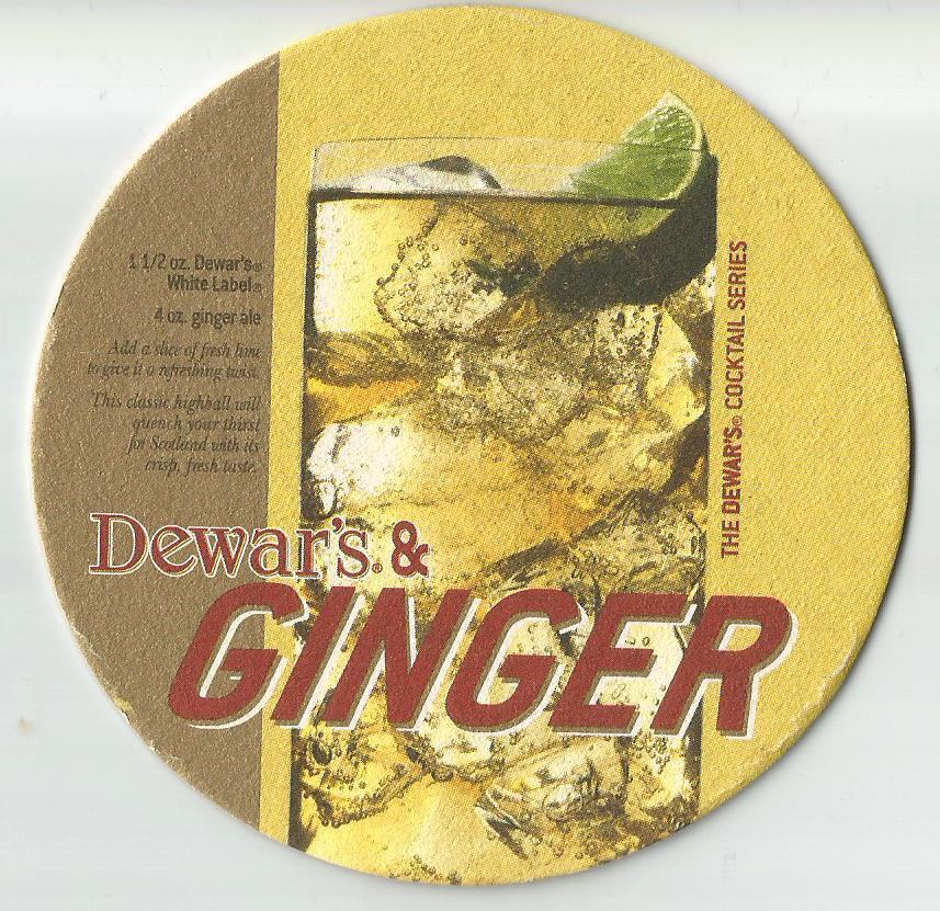 16 Dewar's & Ginger  Bar Coasters From The Dewar's  Cocktail Series Без бренда - фотография #2