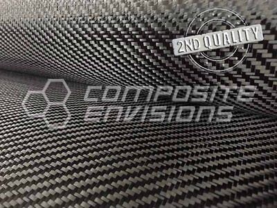 2nd Quality Commercial Grade Carbon Fiber Fabric 2x2 Twill 3k 50" 6oz/203gsm Does not apply F-586-50-2Q