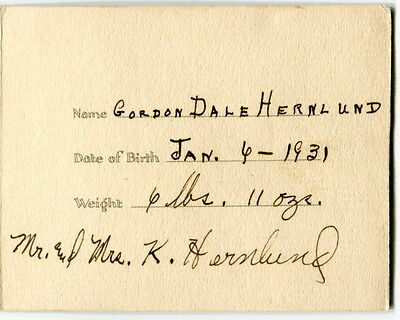 1931 Birth Announcement Card: "Western Union Telegram Style" Без бренда - фотография #2