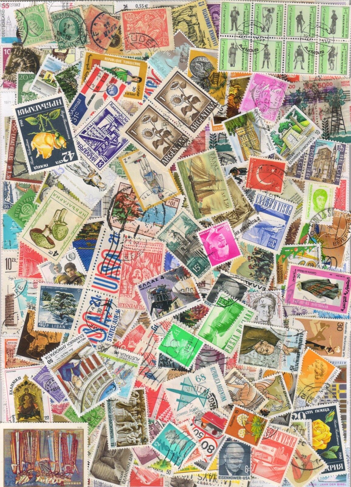 1000s ALL DIFFERENT OLD WORLD Stamps Collection Off Paper in Lot Packs of 150+ Authentic Postage Stamps (inc. non-UPU)U) - фотография #4