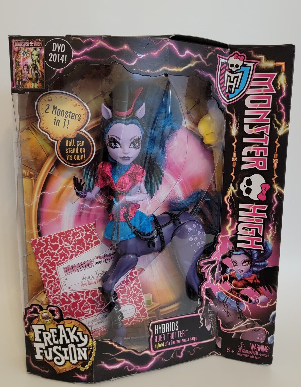 Monster High Doll Avea Trotter Freaky Fusion in Box Mattel 2013 New in Box NIB Mattel