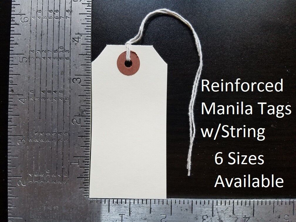 Manila Tags With String Hang Shipping Label Scrapbook Strung Sizes 1 2 3 4 5 6 Pack1 Does Not Apply