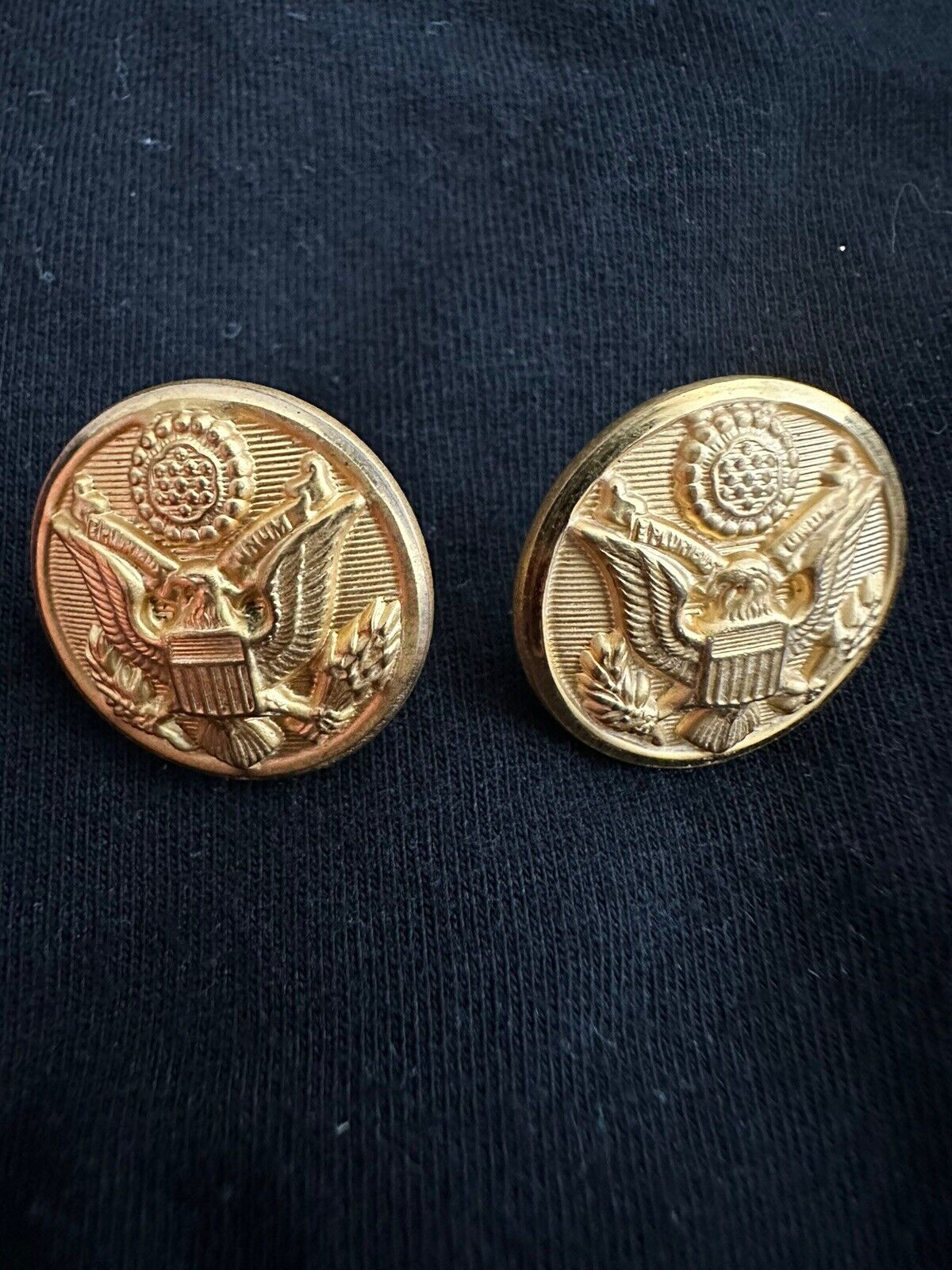 Vintage Military Brass US Navy Waterbury Button Company Uniform Buttons (2) Без бренда