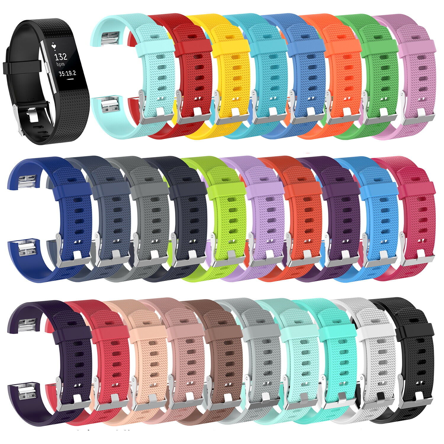 Replacement Silicone Rubber Band Strap Wristband Bracelet For Fitbit CHARGE 2 Unbranded 870012