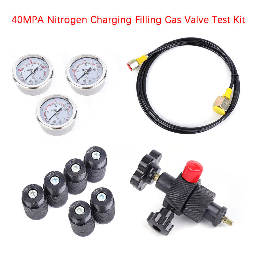 3 Gauge Hydraulic Nitrogen Accumulator Charging Gas Charging Pressure Test USA Unbranded Does not apply - фотография #2