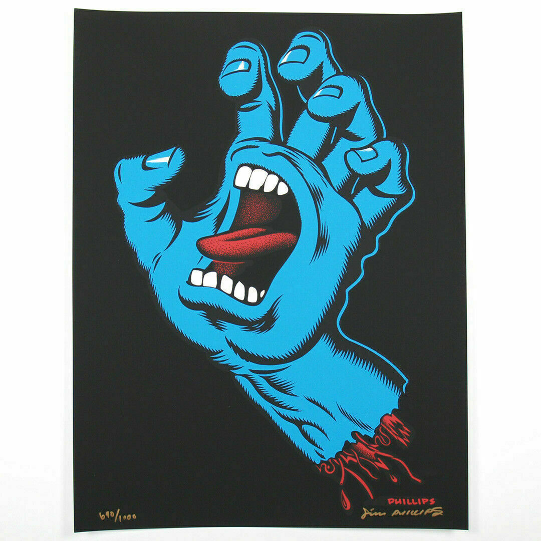 10 x Santa Cruz Screaming Hand Signed Prints for pierre64fr Без бренда