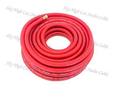 4 Gauge AWG RED Power Ground Wire Sky High Car Audio Sold By The Foot GA ft  Sky High Car Audio Does Not Apply