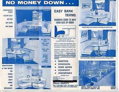 Vintage Sales Brochure: "JENKINS DINING NOOKS" Furniture [Calif.] Без бренда - фотография #2