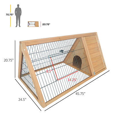 Outside Triangle Shaped Wooden Protective Pet House w/ Ventilating Wire, Yellow PawHut USD3-00160141 - фотография #2