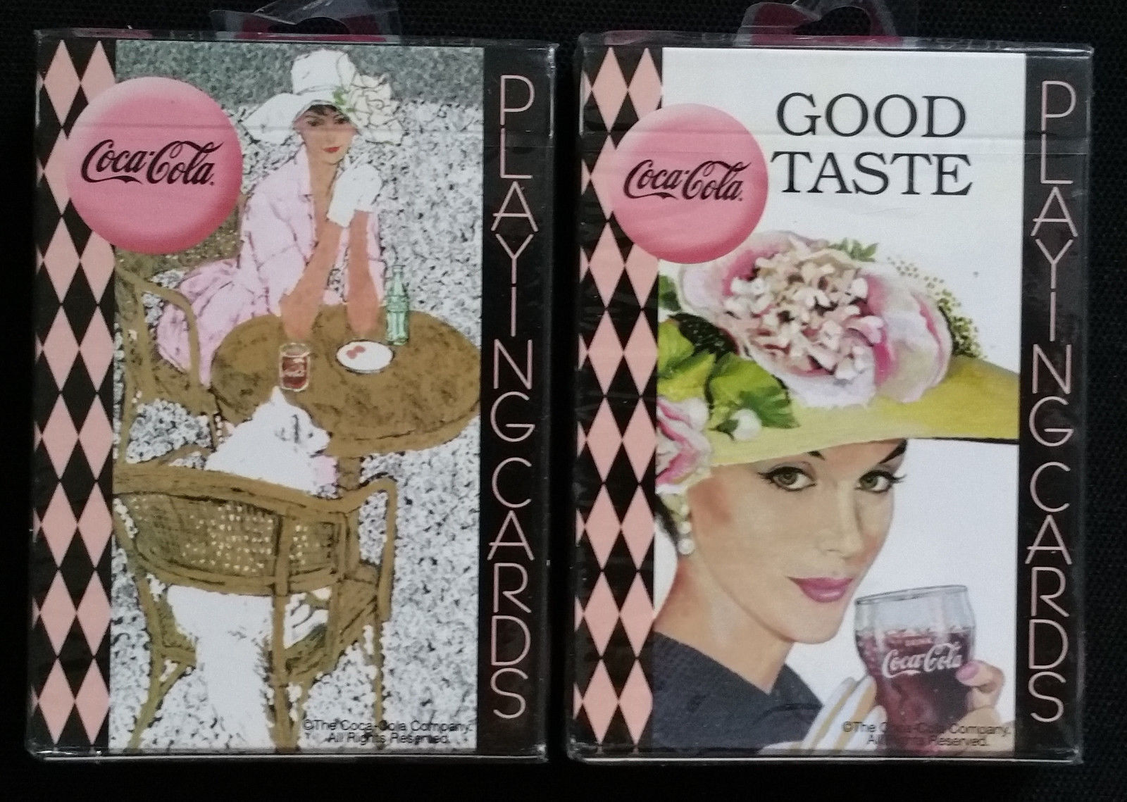 2 DECKS Set Coca Cola Ladies Vintage Style Playing Cards by Bicycle New & Sealed Coca-Cola