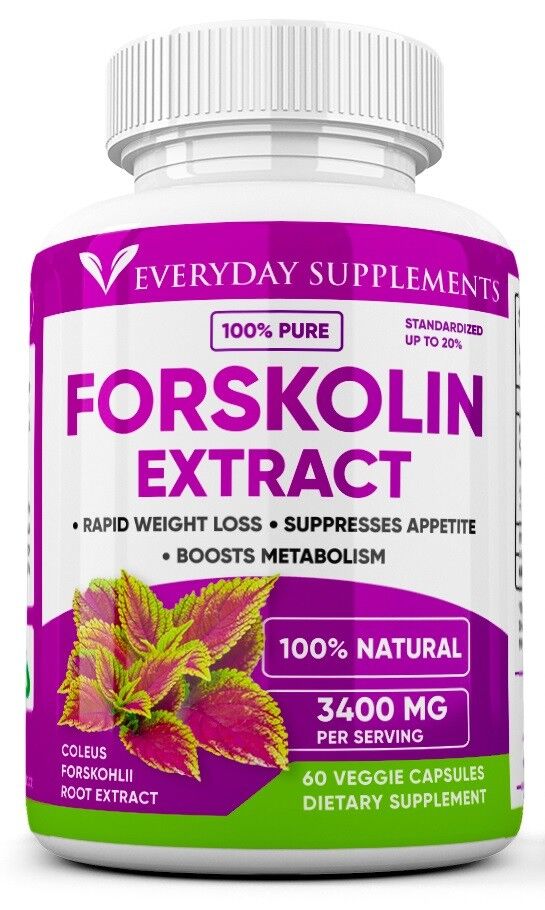 3 x Forskolin Maximum Strength 100% Pure 3400mg Rapid Results Forskolin Extract Everyday Supplements - фотография #2