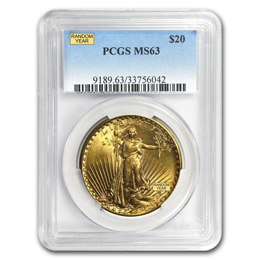 $20 Saint-Gaudens Gold Double Eagle MS-63 PCGS (Random) US Mint 152603
