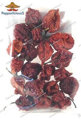 20 DRIED CAROLINA REAPER PEPPER PODS - WORLDS HOTTEST CHILI - with SEEDS PepperliciousS Pepper Company NA - фотография #4