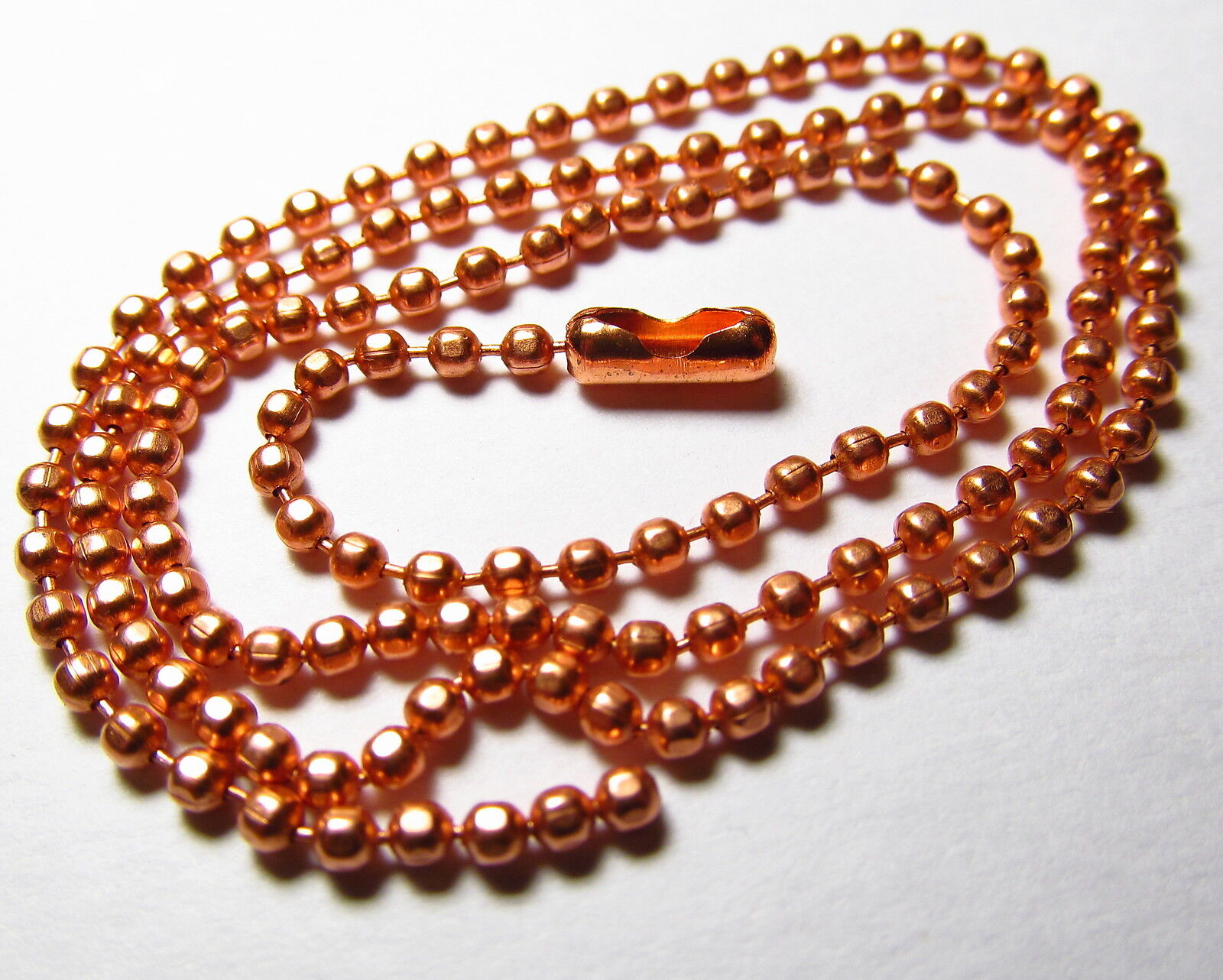 #3 (2.4mm) Beautiful FACETED Ball SOLID COPPER Chain Bracelets and Necklaces  Unbranded - фотография #2