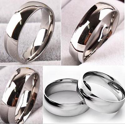 100pcs Quality Comfort-fit 6mm Band Stainless Steel Wedding Rings Wholesale lots Unbranded