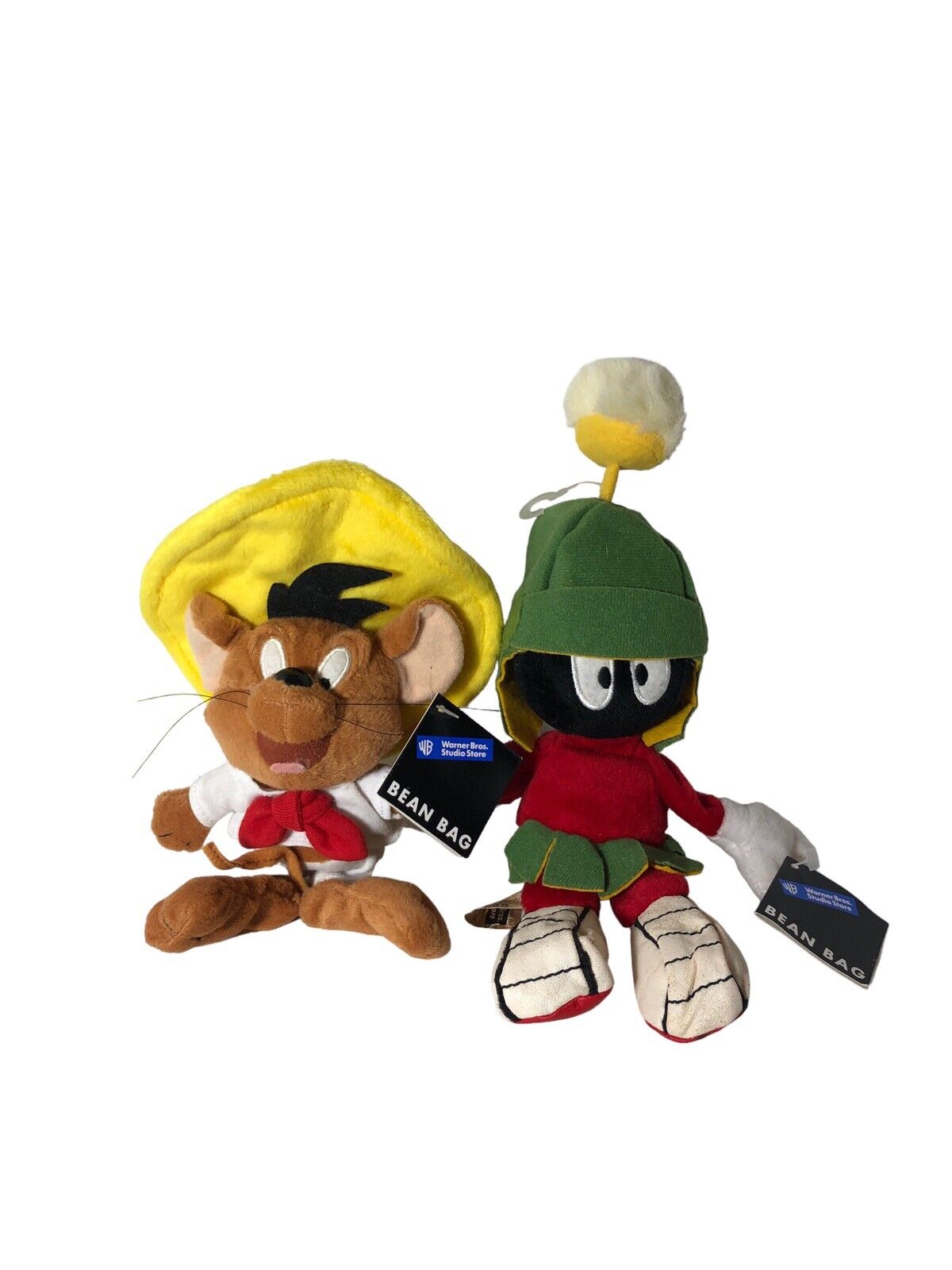 Warner Bro Bean Bag Set of Two Marvin The Martian & Speedy Gonzolez Toy Stuffed Warner Bro.