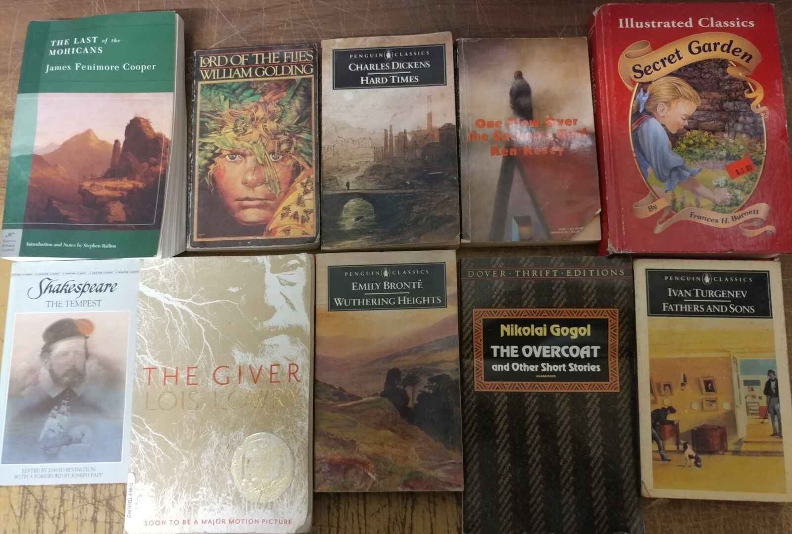Lot of 10 Classic Paperback Literature Book Penguin Orwell Dickens Steinbeck Mix Без бренда - фотография #6