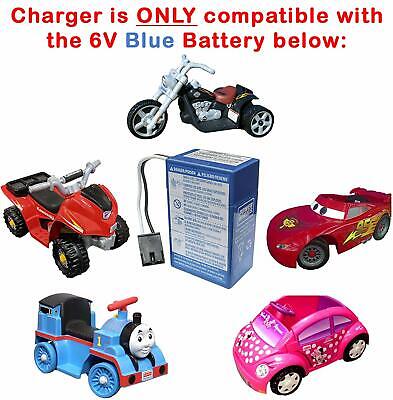 6-Volt UL Listed Charger for Fisher-Price Power Wheels Toddler Blue Battery SafeAMP SACPW6BLU - фотография #3