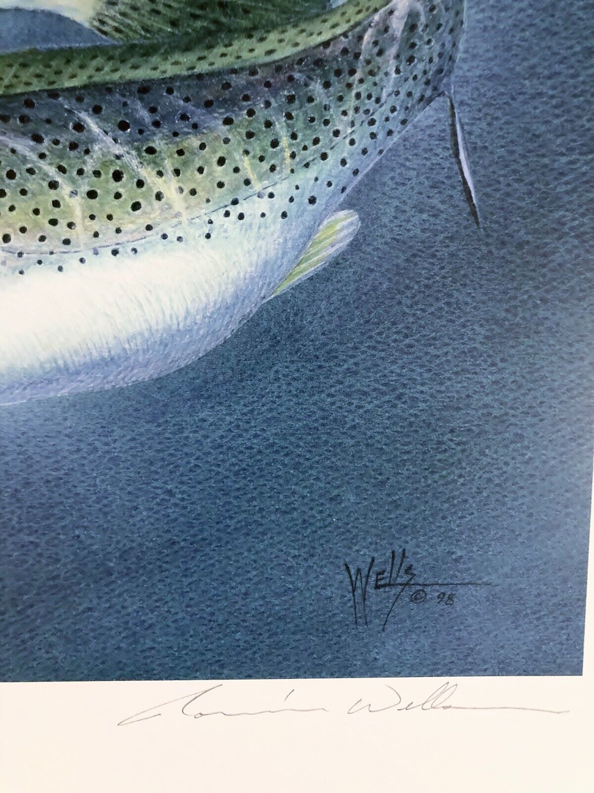 Ronnie Wells Trout Run Lithograph With Remarque Mint - Brand New Sporting Frame Без бренда - фотография #4