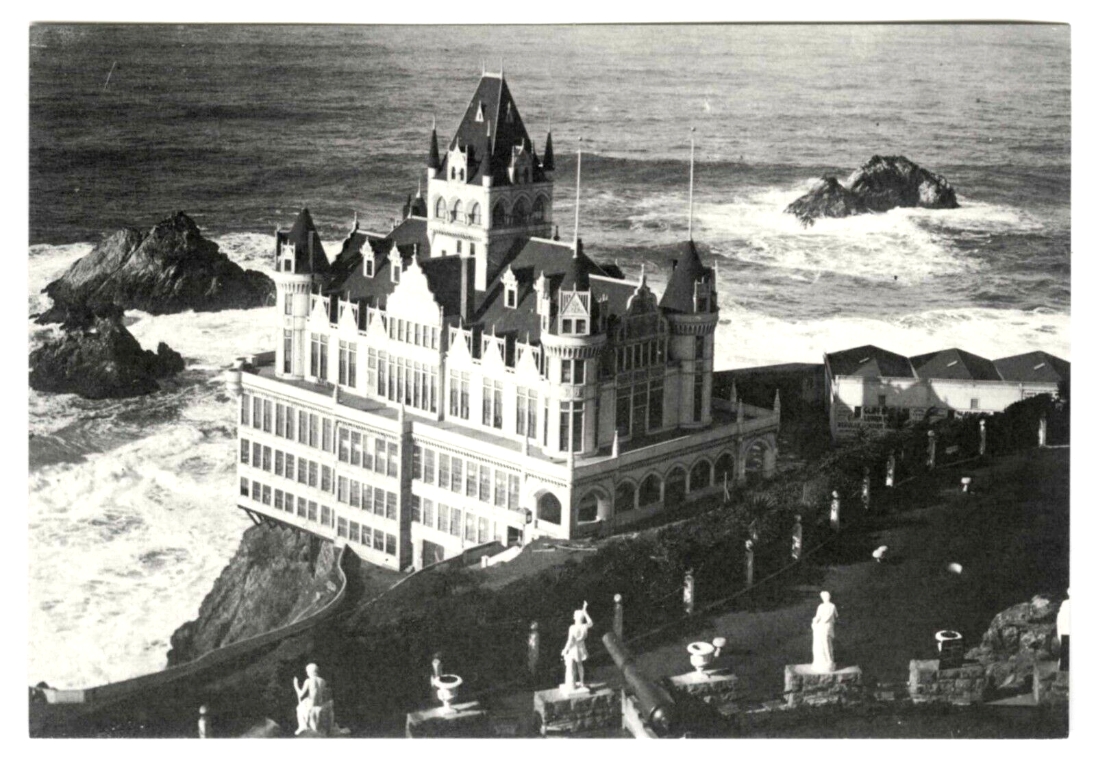 c.1900 SAN FRANCISCO VICTORIAN CLIFF HOUSE from SUTRO HEIGHTS~NEW 1980 POSTCARD Без бренда