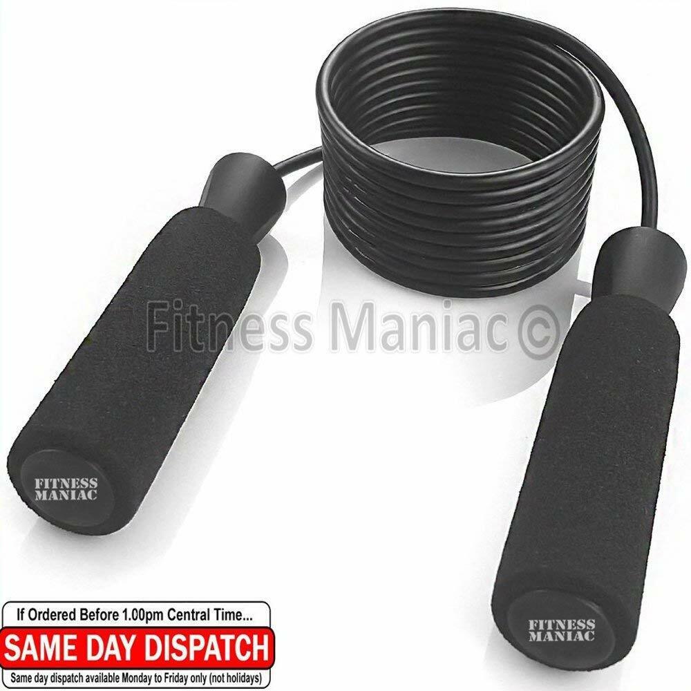 Aerobic Exercise Boxing Skipping Jump Rope Adjustable Bearing Speed Fitness BLK FITNESS MANIAC Does Not Apply - фотография #2