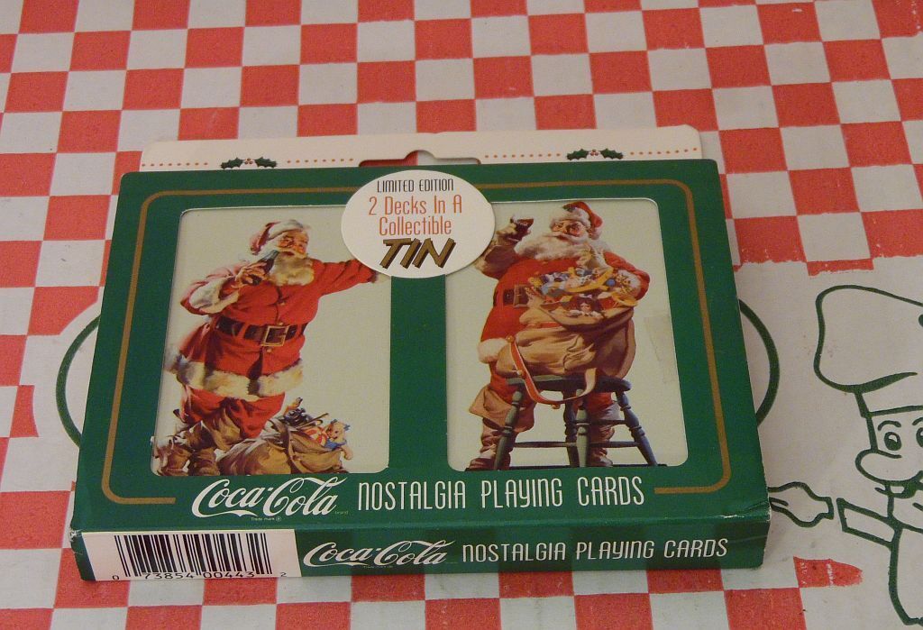 3 Sets 6 Decks Coca Cola Coke Tin & Playing Card Sets 1 with Score Pad Pencil Без бренда - фотография #5