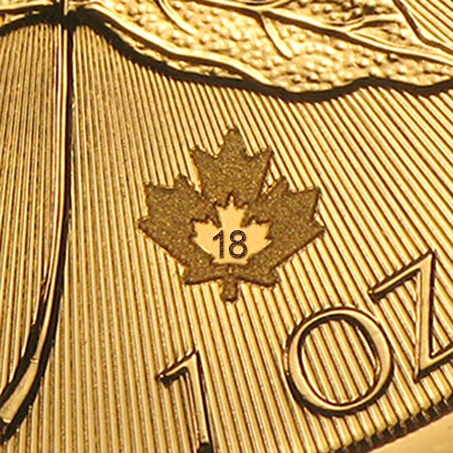 2018 Canada 1 oz Gold Maple Leaf Coin Brilliant Uncirculated BU  Canada - Royal Canadian Mint 158647 - фотография #3
