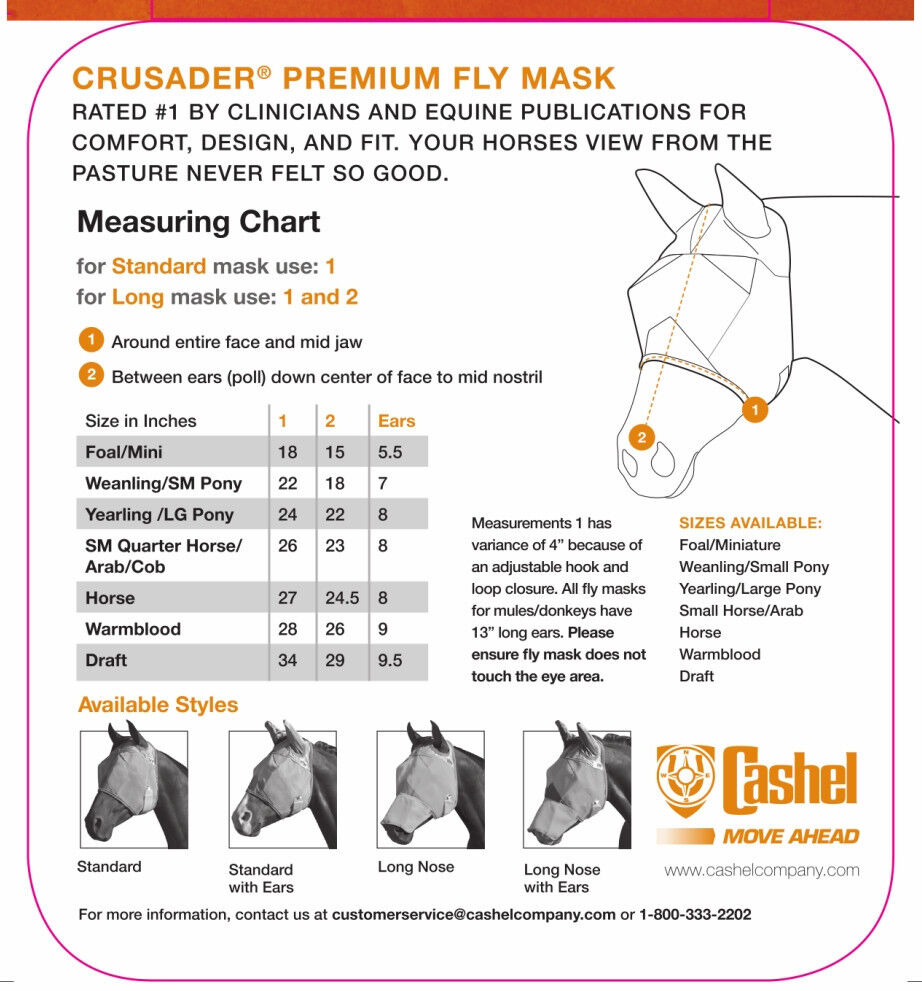 Cashel Fly Mask Horse Standard Ears Nose Sun Protection ALL STYLES ALL SIZES Cashel Does Not Apply - фотография #5