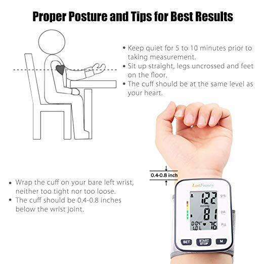 Automatic Digital Wrist Blood Pressure Monitor BP Cuff Machine Home Test Device LotFancy Does Not Apply - фотография #3