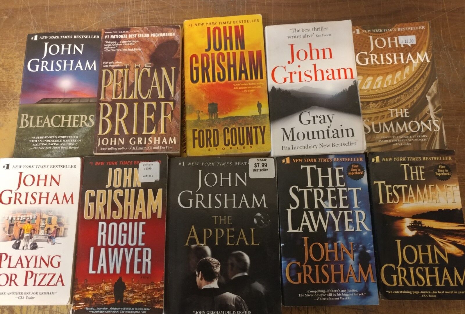 Lot of 10 John Grisham Legal Thriller Mystery ALL Paperback PB Books *RANDOM MIX Без бренда - фотография #4