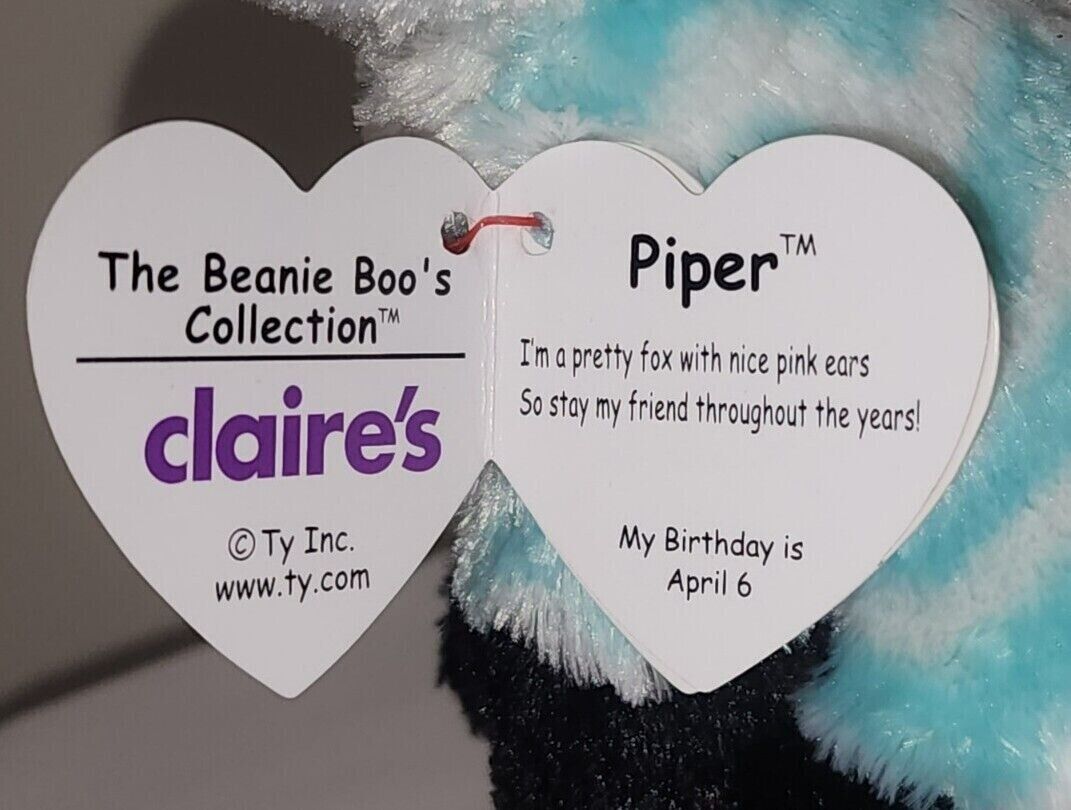 Ty Beanie Boos - PIPER the Fox (6 Inch)(Claire's Exclusive) NEW MWMT Ty - фотография #4